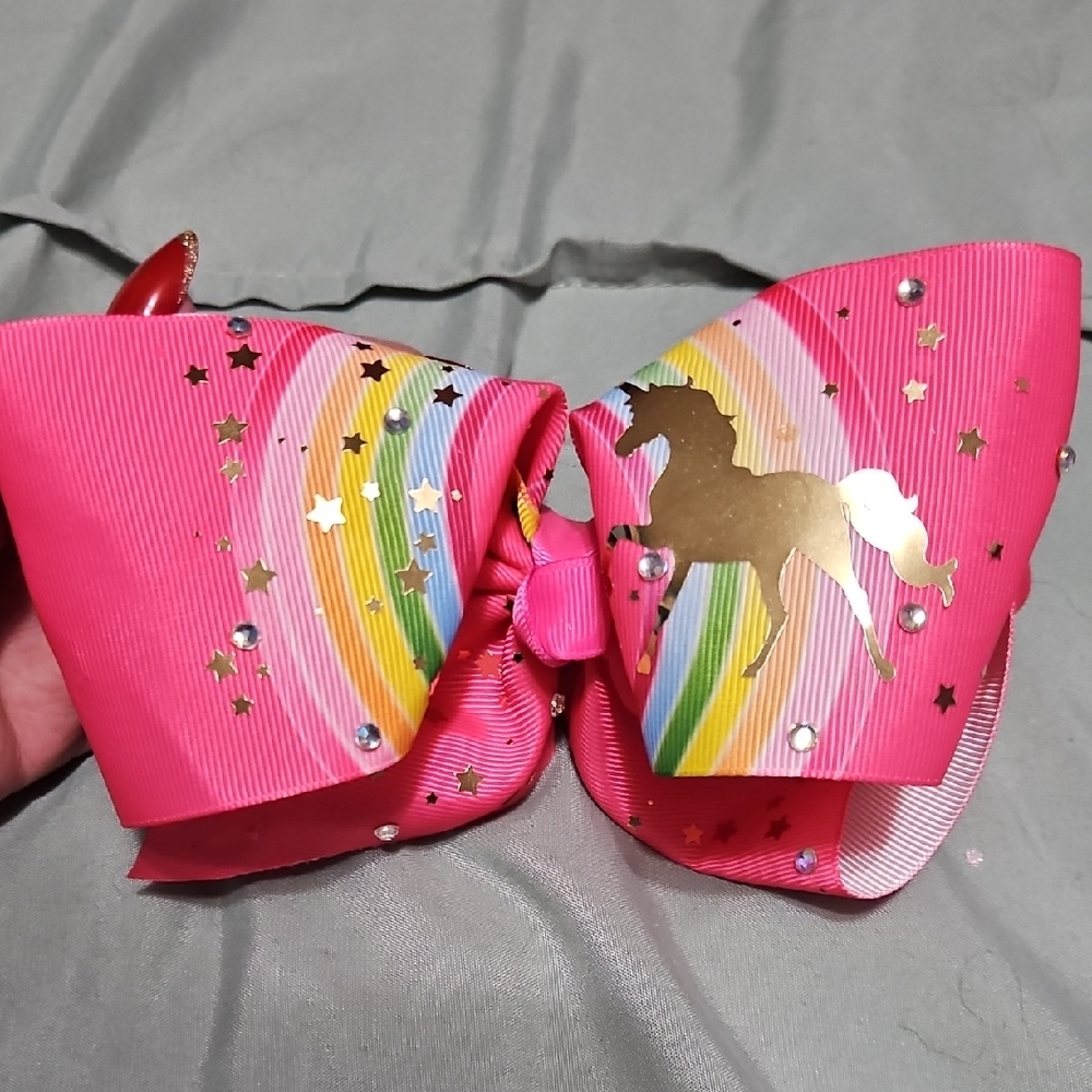 Pink Unicorn Hair Bow